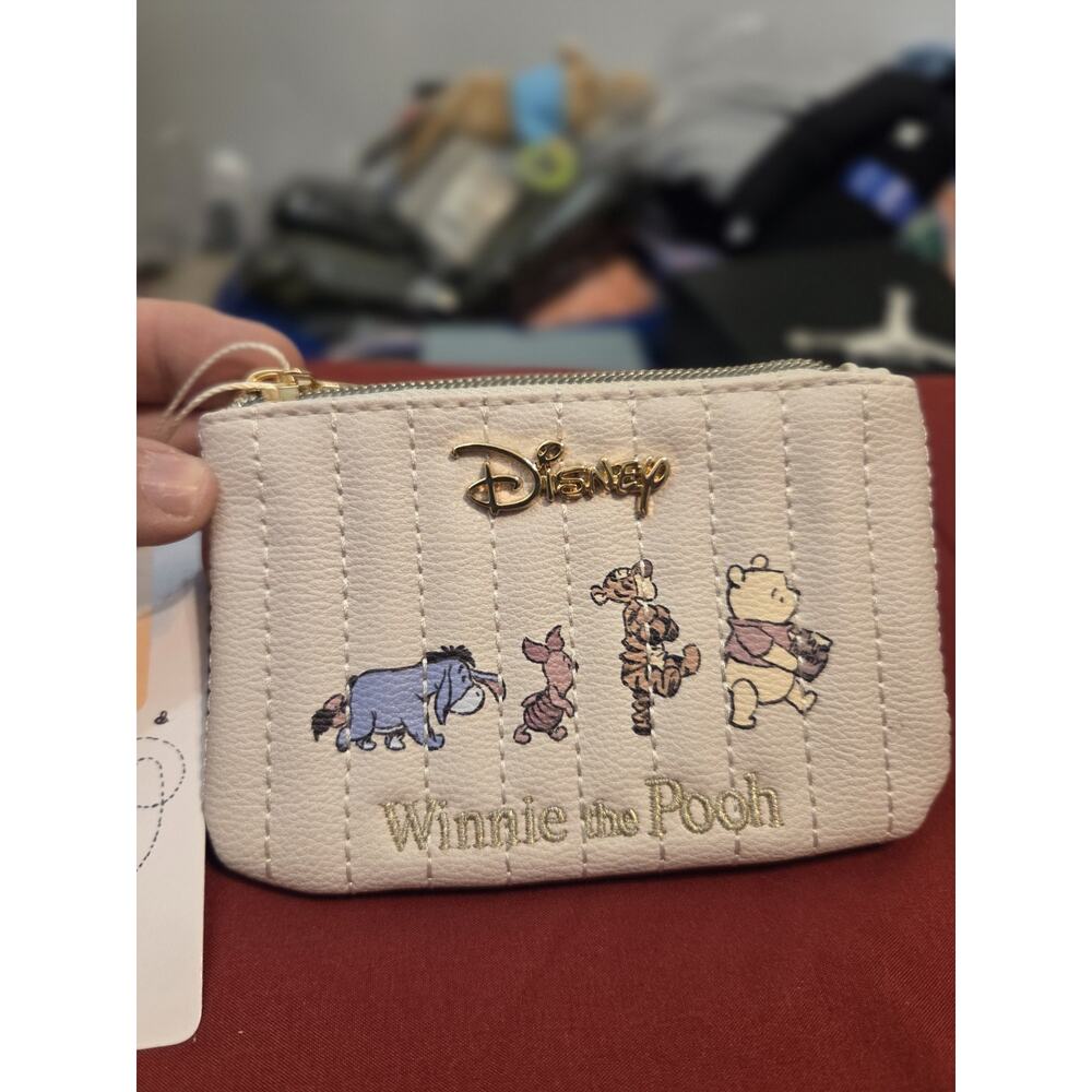 PRIMARK "DISNEY WINNIE THE POOH" QUILTED ZIPPER MINI WALLET COIN PURSE -NWT!